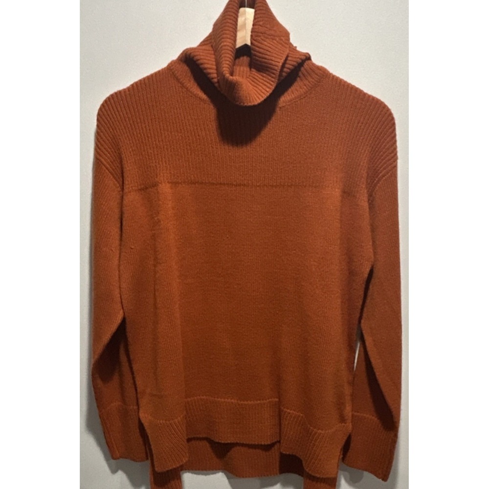 boohoo Women's Rust Turtleneck Pullover Knit Sweater Tight-Knit Size M